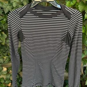 lululemon athletica Black and White Striped top